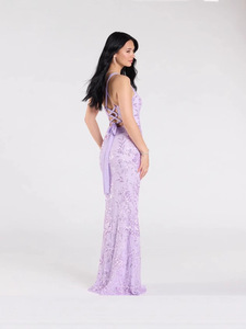 Nouvelle robe européenne et américaine très vendue pour le printemps et l'été, tendance et sexy, dos ouvert, fente haute, robe élégante - Product Image 2