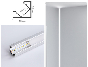 45 gradi a forma di V striscia di luce quadrato temperato T5 rivestimento in alluminio estruso armadio in lega di alluminio resistente materiale - Product Image 5