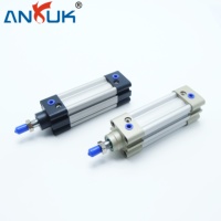 Cylindre pneumatique à double action ANRUK 40 mm 50 mm à faible bruit et faible friction pour machine-outil CNC en aluminium anodisé