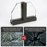 Cloison en verre simple avec cadre en aluminium ultra-fin intégré de 80 mm pour bureaux et banques, isolation acoustique
