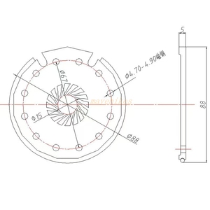 <span class=keywords><strong>Capteur</strong></span> d'assistance au pédalage Fast Power Mayebikes KT PAS KT-D12L, 12 sorties de signal, durable, noir, accessoire de conversion de vélo électrique, installation facile - Product Image 5