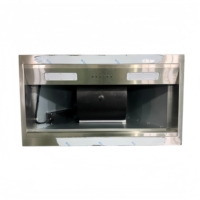 Hotte de cuisine compacte 34 pouces 900 CFM à 3 vitesses, moteur silencieux, conduit de cheminée, arrêt temporisé, commande tactile en acier inoxydable