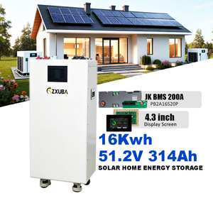 Batterie LiFePO4 SZXUBA 51,2 V 314 Ah 280 Ah 16 kWh 15 kWh, pack de batteries lithium-ion pour stockage d'énergie domestique solaire, 8000 cycles - Product Image 1