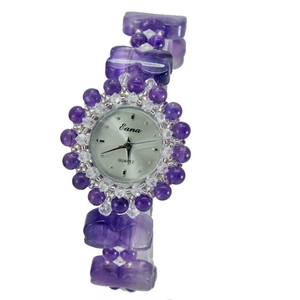 Montre-bracelet pour femme en améthyste, style nouveau, avec breloque 'Fire' à neuf perles, modèle de niche - Product Image 3