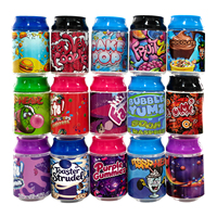 En stock : Bouteilles en plastique de 3,5 g et 100 ml avec étiquette, pour bonbons comestibles, biscuits, gommes, herbes, fleurs, emballages exotiques, pots en plastique pour sodas