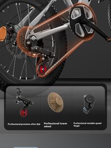 어린이와 성인을위한 듀얼 디스크 브레이크 산악 자전거 스틸 포크가있는 6-16 년 가변 속도 페달 자전거 - Product Image 6