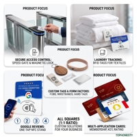 Autocollants de table de restaurant en acrylique adhésif NFC pour les avis Google, modèle NT/AG213, carte intelligente