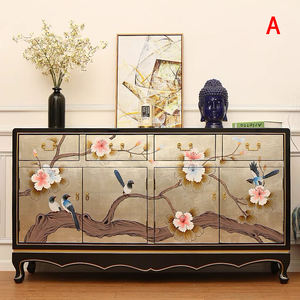 AIYI pintado a mano antiguo sala de estar gabinete madera tallada entrada pasillo consola Mesa - Product Image 5