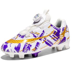 <b>Boys</b> and Girls Low-Top Lace-<b>Up</b> Football Shoes with Hook and Loop Closure Rubber Midsole TPU Outsole for Spring/Winter/Summer - Product Image 5