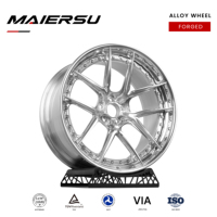 Jantes forgées en deux parties S101SC JDM Upgrade, finition argent poli, 18, 19, 20, 21, 22, 24 pouces pour Corvette, BMW, Porsche, Lamborghini.