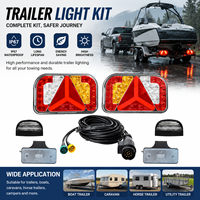Nuevos arneses de luces traseras LED impermeables de 12/24 V con aprobación ECE E Mark para remolques, con enchufe de 13 pines, 50000 horas de vida útil y lente de PC
