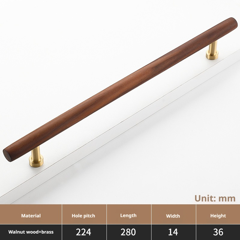 8877# Espacement des trous de 224 mm en bois de noyer