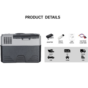 R134a 50W Portable Ice Maker <b>Cooler</b> <b>Box</b> Truck Fridge ABS 12V 24V Vehicle Refrigerator for Camping With Lock Portable Car Refrige - Product Image 2