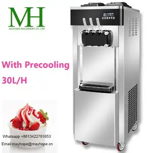 Unisnow mini mcdonald's hizmet ticari 3 lezzet yumuşak dondurma makinesi