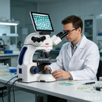 Infinity Optical System Digital Microscope with WiFi6, 16MP Camera, LED & RJ45Digital Biological Microscope for Students