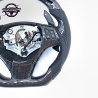 Volant de voiture personnalisé avec LED en fibre de carbone pour BMW E90 E91 E92 E93 E87 E81 E82 E88 M3 2008-2013