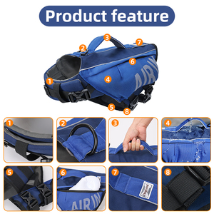 Giubbotto di salvataggio cane con aria riflettente Ripstop Pet Pet Safety nuoto salvataggio canotta da nuoto - Product Image 2