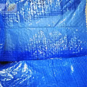 Recycled tarpaulin pe tarpaulin tent material waterproof outdoor plastic cover blue poly tarp