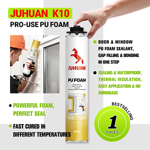 Mousse PU de qualité professionnelle à haute stabilité et longue durée de vie, 750 ml, mastic en bombe pour <span class=keywords><strong>kit</strong></span> d'installation de portes et fenêtres - Product Image 1