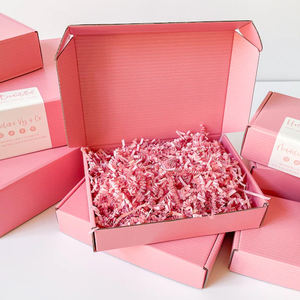 صناديق شحن وردية مخصصة بشعار الشركة للمشاريع الصغيرة، صناديق كرتون مموجة صغيرة للتغليف وصناديق هدايا - Product Image 6