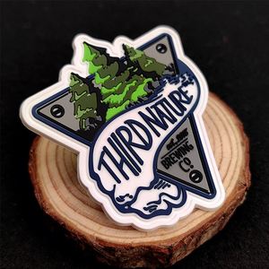 Écussons en caoutchouc PVC colorés en forme de fleur, personnalisés avec logo 3D, transfert silicone gaufré à chaud, étiquettes thermocollantes pour Velcro - Product Image 1