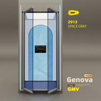GMV Genova Çekiş Platformlu Ev Asansörü/Villa Kullanımı Dişlisiz Çekiş Makineli VVVF Kontrollü IMQ İtalya Sertifikalı Küçük Şaftlı Asansör