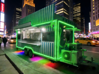 Vente Flash : Camion de restauration mobile Dream Fly FN-160TT 13 pieds avec certification CE DOT, friteuse et four intégrés, idéal pour café, pizza et hot-dogs
