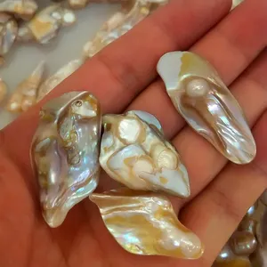 Big Size Irregular Baroque 15-40mm Big Size Reborn Keshi Freshwater Loose Pearl For Jewelry Making