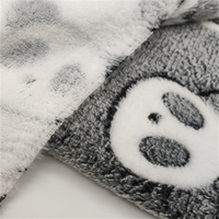 Polaire corail double face 230gsm offset jacquard panda bear warm home wear household goods fabric