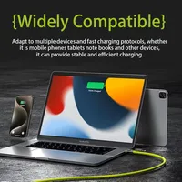 Kabel Silikon Cair 4-in-1 USB-A/Type-C/ Pengisian Daya Super Cepat 240W untuk IPhone8-16 ProMax iPad Notebook Tablet Ponsel
