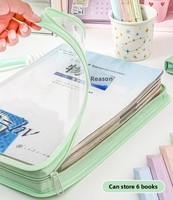 Sac de fichier de bonbons Morandi de grande valeur de vente chaude, sac de livre portable A4, sac de rangement en papier de style fermeture éclair, sac spécifique à l'examen