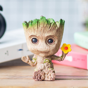HY Factory Direct PVC Doll Model Toy Indoor Flower Pot Diseño de dibujos animados Garden Suculent Bonsai Macetas Decoración <span class=keywords><strong>Groot</strong></span> Flower Pot - Product Image 2