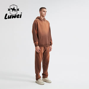 Personnalisé 380g Gsm Haute Qualité Poids Lourd pour Sweat à Capuche Imprimé Bouffant 100% Coton Survêtements pour Hommes pour la Saison d'Automne - Product Image 1