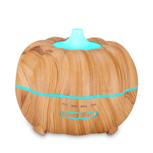 Difusor de aroma con forma de calabaza y acabado de madera, humidificador ultrasónico de 300 ml para uso en el hogar y la oficina - Product Image 3