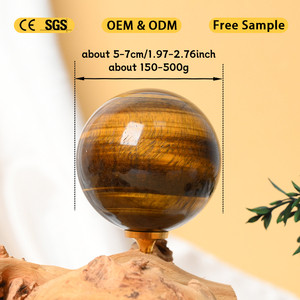 ลูกบอลคริสตัลธรรมชาติ หินไทเกอร์อาย สำหรับตกแต่งบ้าน - Product Image 5