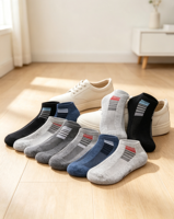 Chaussettes de sport en coton tricotées sur mesure ODM pour hommes, multicolores, 12 paires, taille 43-46, vente en gros