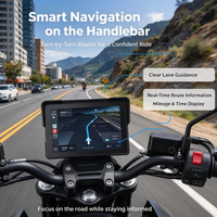 Navigasi Layar Sentuh Sepeda Motor 7 Inci dan Kontrol Media Bebas Genggam untuk Dealer Sepeda Motor Global