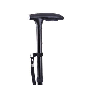 Folding Cane With <b>Lights</b> Adjustable Aluminum Alloy 85-97cm Four Legged Non Slip Walking <b>Stick</b> For Elderly - Product Image 3