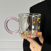 Mug en verre borosilicate personnalisé avec logo, 190 ml, sans BPA, compatible lave-vaisselle et micro-ondes, isolé, réutilisable, mug à café moderne, cadeau pour la maison