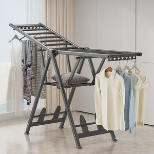 Tendedero de <span class=keywords><strong>ropa</strong></span> de suelo a techo, tendedero plegable, tendedero de interior para balcón con forma de ala, tendedero para edredones - Product Image 2