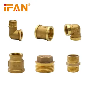 IFAN Nipple Pas Kuningan Kualitas Tinggi PN25 Pas Air Kuningan Nipple Kuningan Sama untuk Sambungan Pipa Fitting Pipa