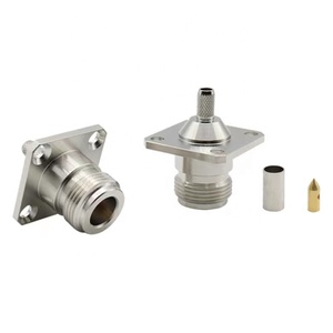 Brass Adapter Connector Flange Mounted Solder Factory Customization N Female Male N Type Male ROHS Xlr 4 <b>Pin</b> 1 50 Ohm 1.5 - Product Image 2