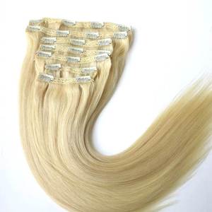 Extensions de cheveux à clipser Xuchang <span class=keywords><strong>Harmony</strong></span> 120g 22 pouces, double épaisseur, 100% cheveux humains lisses et soyeux, ondulés, teints, à extrémités épaisses - Product Image 6
