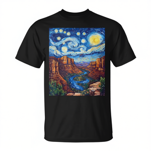 T-shirt Grand Canyon Van Gogh Style Starry Night - Product Image 2
