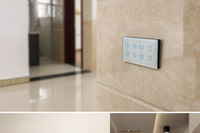 Compatible avec Alexa, norme US UK, Tuya, interrupteur intelligent Wifi Smart Life, interrupteur mural tactile marche/arrêt à 8 groupes, interrupteur d'alimentation Wifi OEM