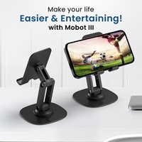 Soporte Multiángulo para Teléfono Celular con Base Metálica Giratoria de 360 Grados, Soporte Plegable para Teléfono Móvil y Tablet