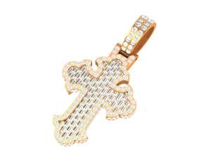 Colgante de Moissanita con Corte Brillante Redondo, Chapado en Oro de Aleación de la Mejor Calidad, Estilo Hip Hop, para Hombre y Mujer, Regalo Espiritual - Product Image 3