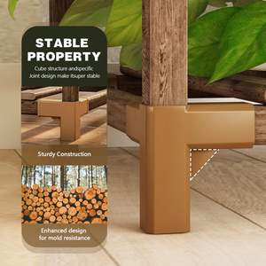 Outdoor/Indoor Houten Plant Stand Tuin Houten Rek Voor Opslag En Display Woonkamer Bloemenplank - Product Image 6