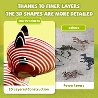 Puzzle 3D Dinosaure Rapace - Bambou 25 Pièces Jouet Éducatif Écologique pour Garçons, Filles et Enfants de 0 à 24 Mois