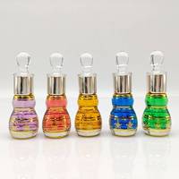 Flacon en verre en forme de gourde de 12 ml, élégant et portable, à haute étanchéité, pour parfums et huiles essentielles